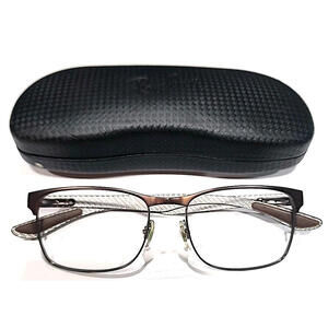 Ray Ban RB8416 2916 Brown Square Carbon Tech Fiber Eyeglasses 53-17 145 W Case